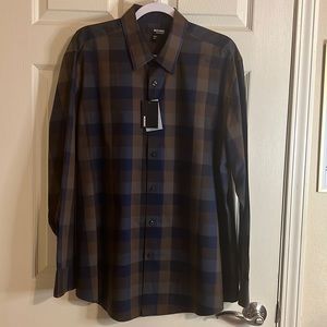 NWT Murano plaid men’s dress shirt XL